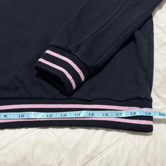 Fila Black Crewneck with Colorful Logo/ French Terry  sweatshirt size L - Picture 6 of 9